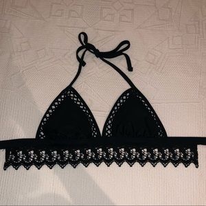 Black Laced Bikini Top